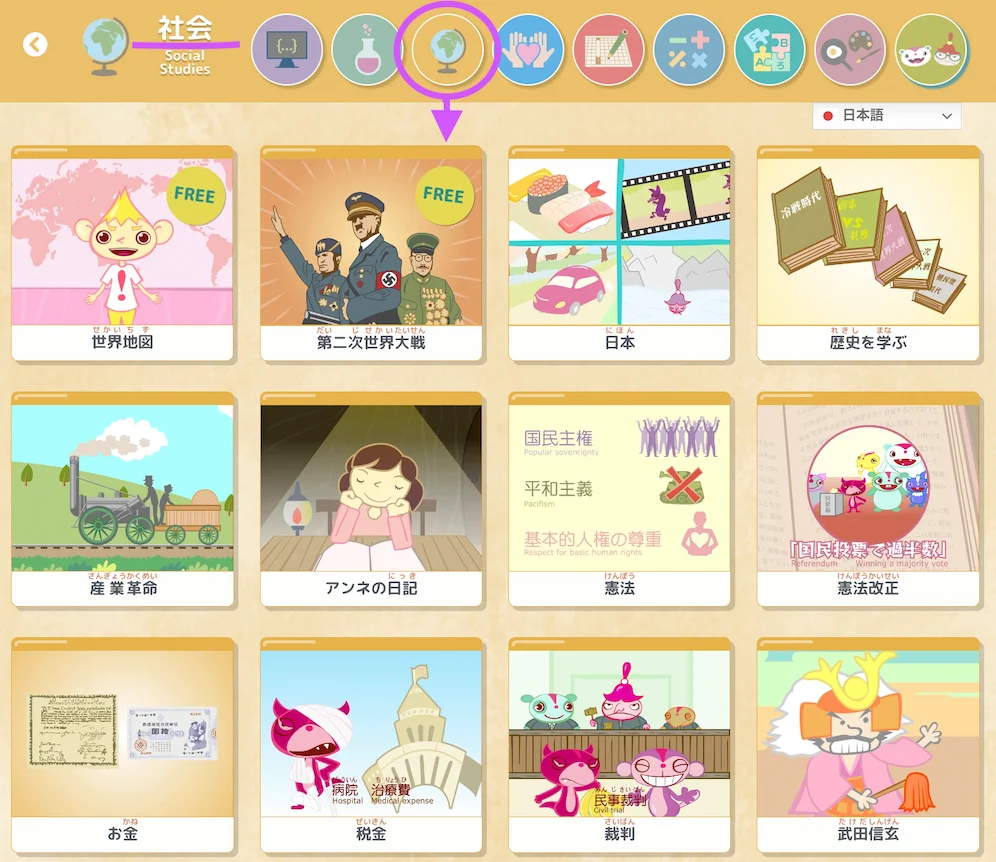 探究学習 テーマ一覧表